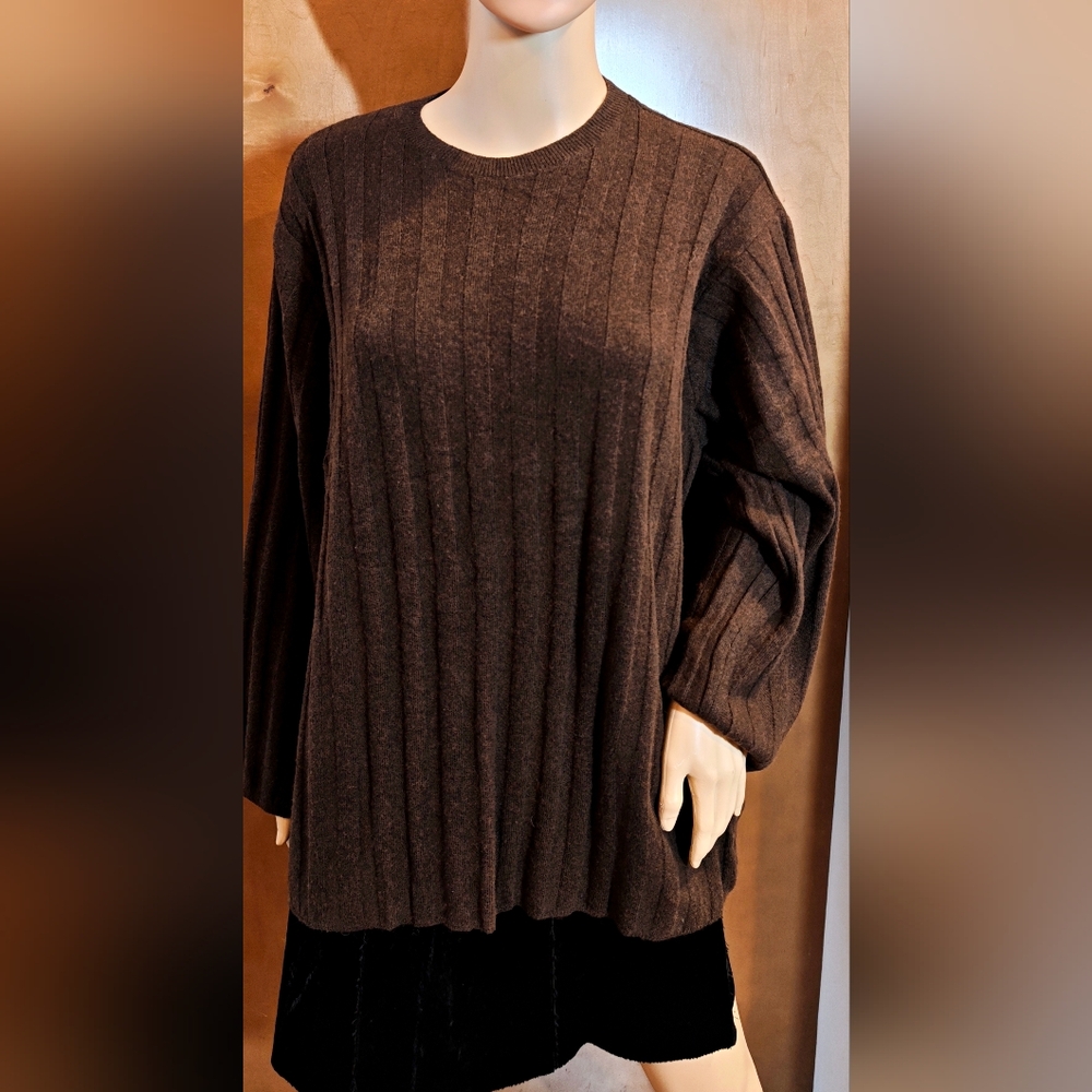 NWT ZARA BROWN OVERSIZED WOOL SWEATER